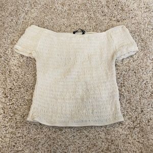 Off the Shoulder white summer top